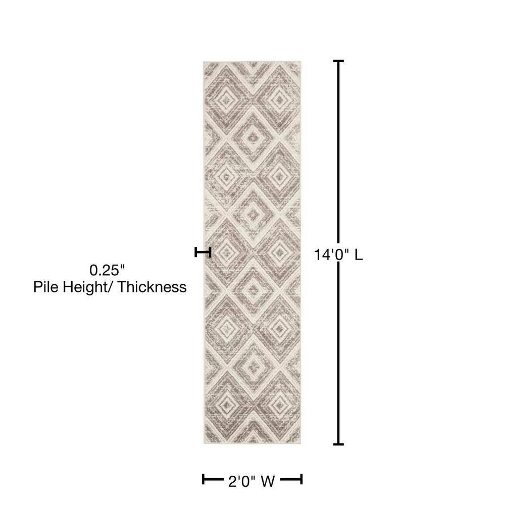 SAFAVIEH Skyler Collection SKY120K Grey / Ivory Rug