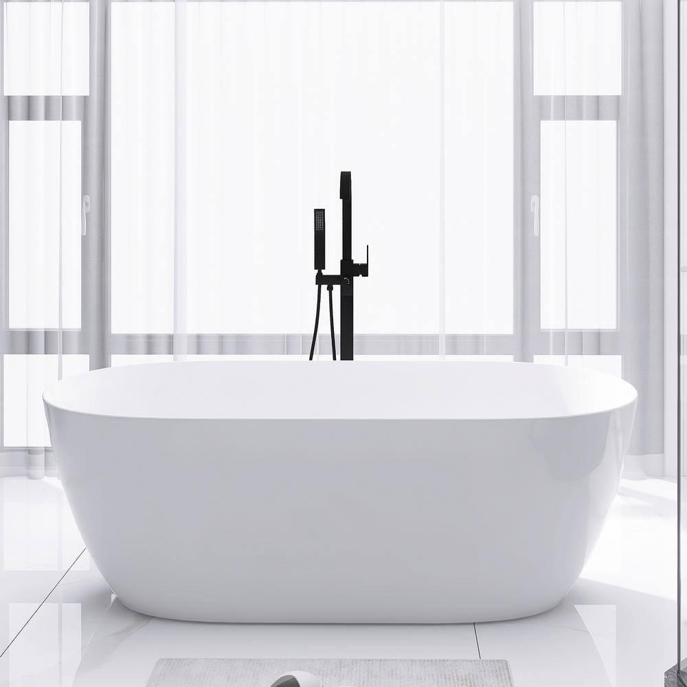 Staykiwi 67'' x 29'' Freestanding Soaking Plastic / Acrylic Bathtub JJCS04BT-67