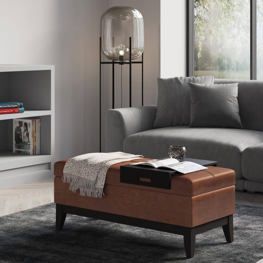 Oregon Faux Leather Ottoman