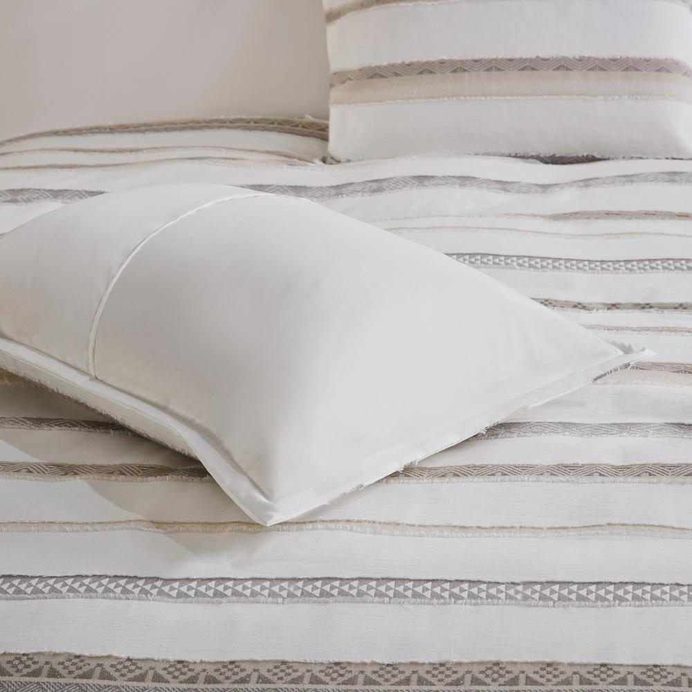 510 Design Langley 3 Piece Clipped Jacquard Duvet Cover Set