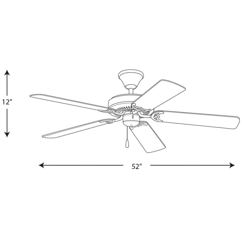 Progress Lighting AirPro Builder 52 in. Indoor Antique Bronze Ceiling Fan