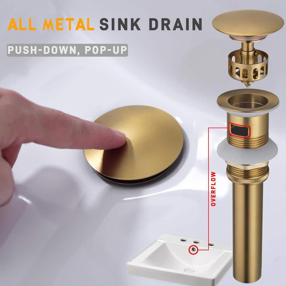 2 Handle 8 Inch Widespread Waterfall Bathroom Sink Faucet with Drain