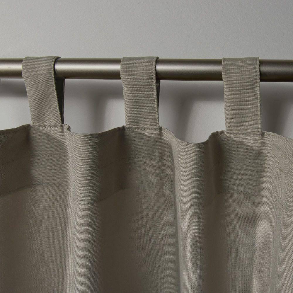 Set of 2 (120"x54") Cabana Easy Closure Grommet Top Light Filtering Window Curtain Panels Taupe Brown - Exclusive Home: Indoor/Outdoor Use