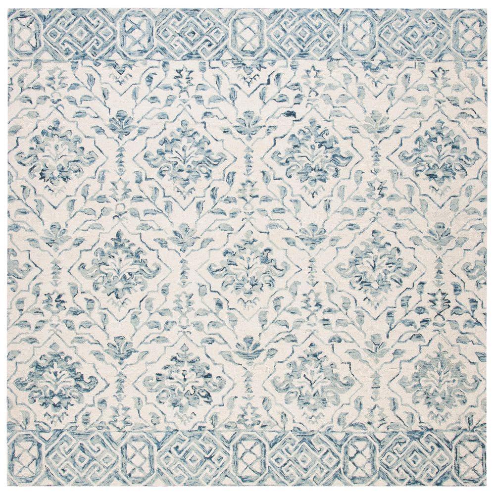 Dip Dye DDY901 Hand Tufted Area Rug - Blue/Ivory - 3'x3' - Safavieh.