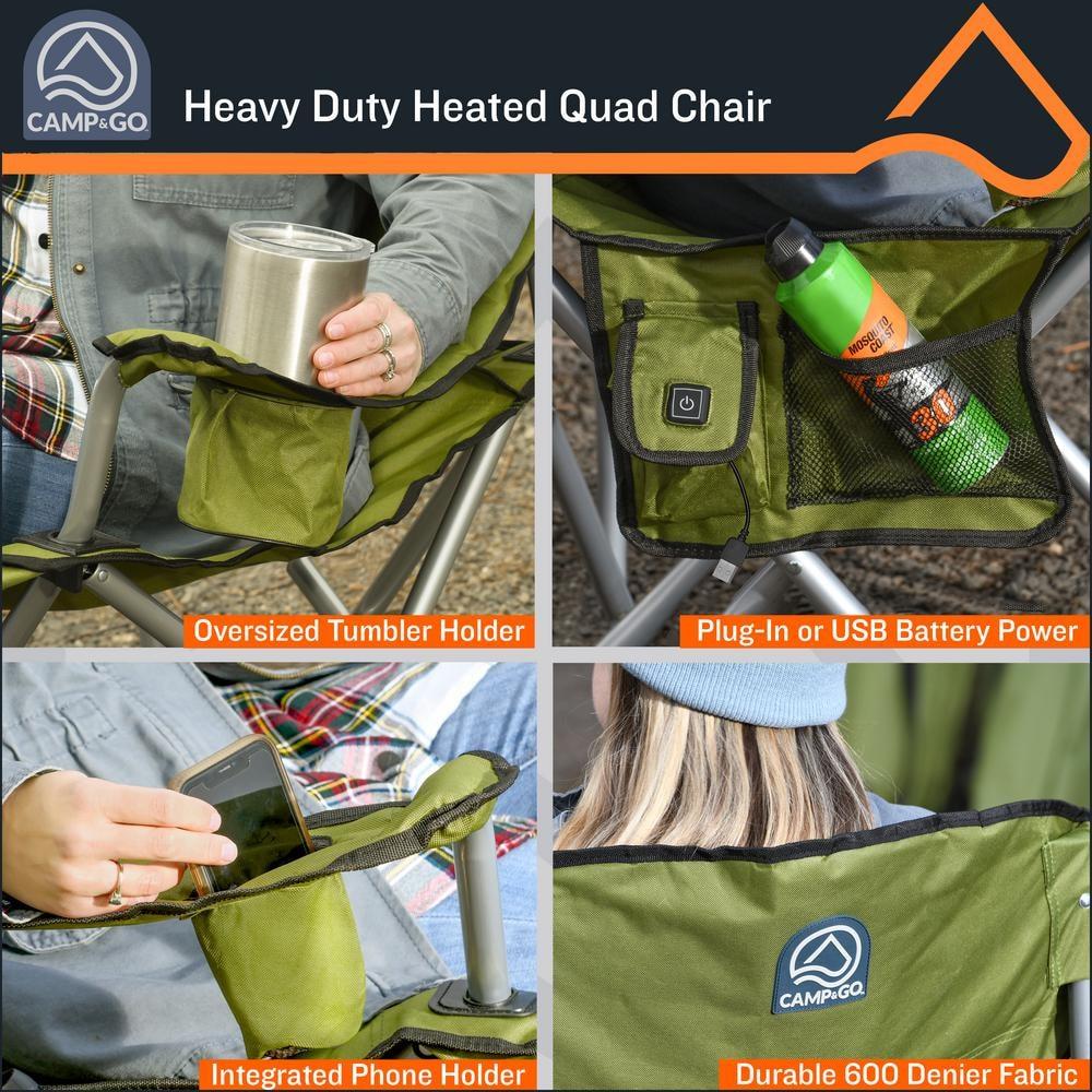 Rio Brands Heavy Duty Heated Deluxe Quad Chair