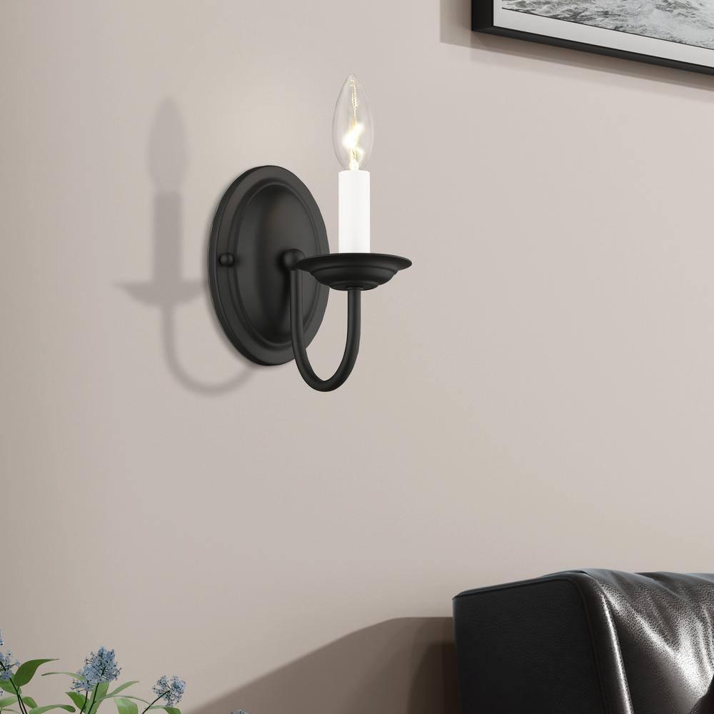 Livex Lighting - Home Basics - 1 Light Wall Sconce in Farmhouse Style - 4.25