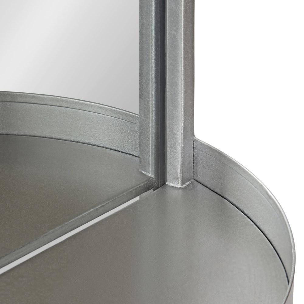 Lumi Metal Flat Mirror with Shelves