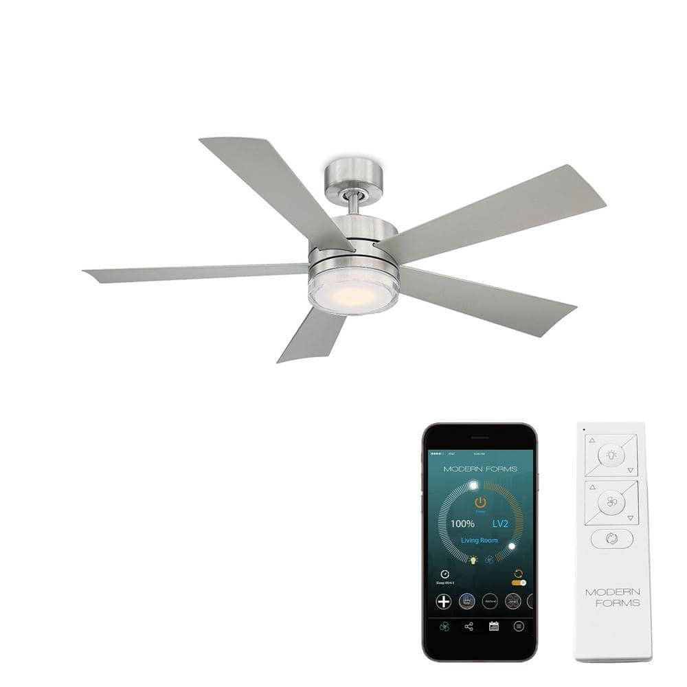 Wynd 5 - Blade Outdoor /Indoor Smart Ceiling Fan with Remote Control and LED Light Kit Included