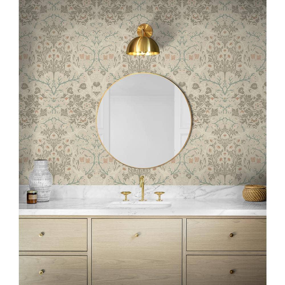 NextWall Lunar Rock & Clay Victorian Garden Peel and Stick Wallpaper