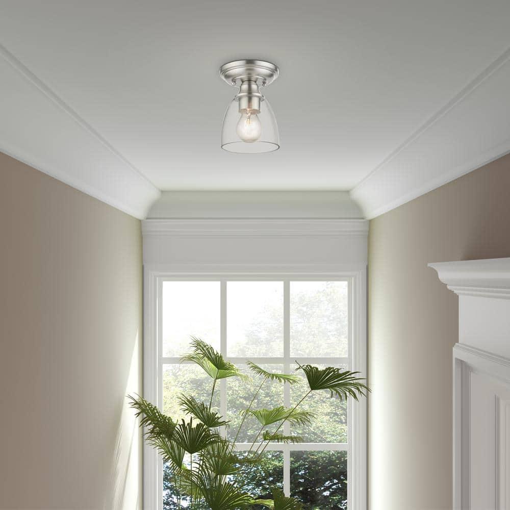 Livex Lighting Montgomery 1 - Light Flush Mount in  Brushed Nickel