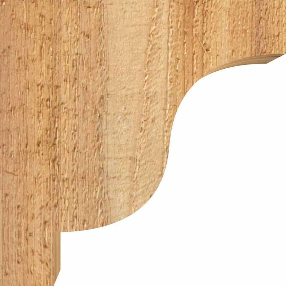 4"W x 6"D x 6"H Newport Rough Sawn Corbel, Western Red Cedar