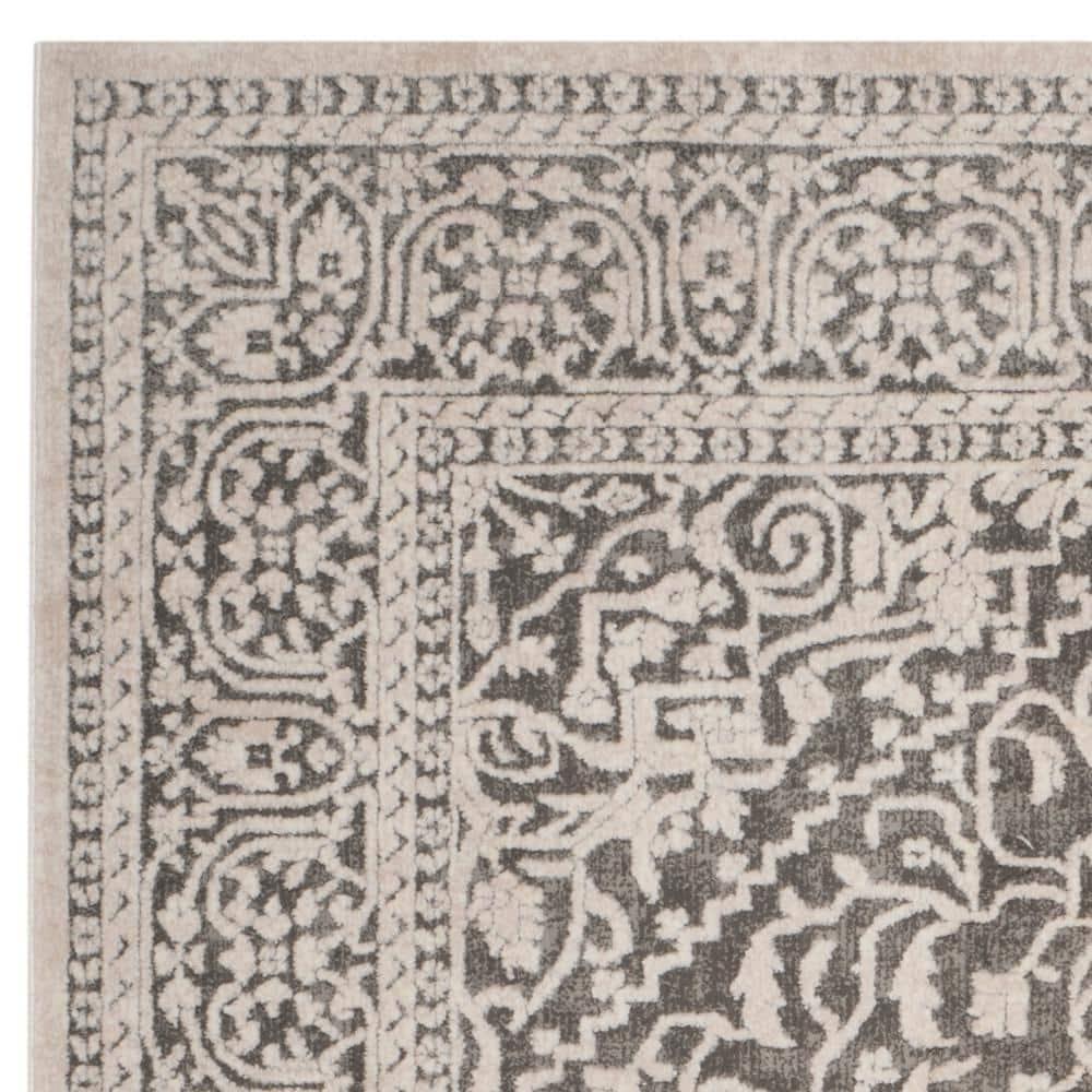 Reflection RFT670 Power Loomed Indoor Area Rug - 6'x9' - Dark Grey/Cream - Safavieh