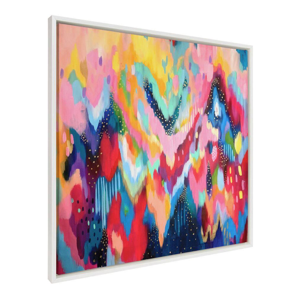 30" x 30" Sylvie EV Brushstroke 100 by Jessi Raulet - Kate & Laurel: Modern Wall Decor Canvas