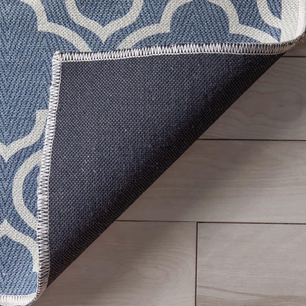 Well Woven Apollo Lattice Modern Moroccan Charcoal Grey 3'3" x 5' Machine Washable Area Rug