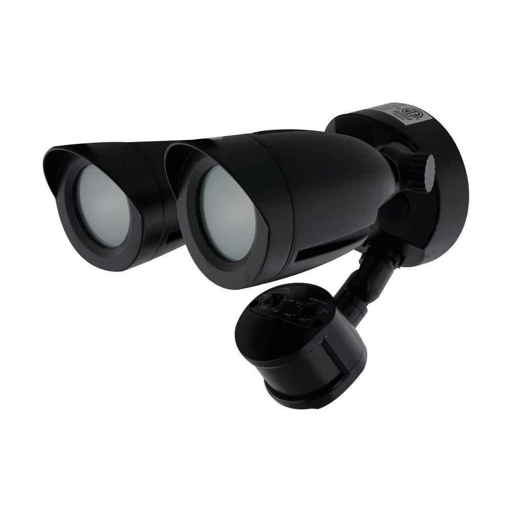 Nuvo 2 - Head LED Hardwired Dusk to Dawn Outdoor Security Flood Light with Motion Sensor