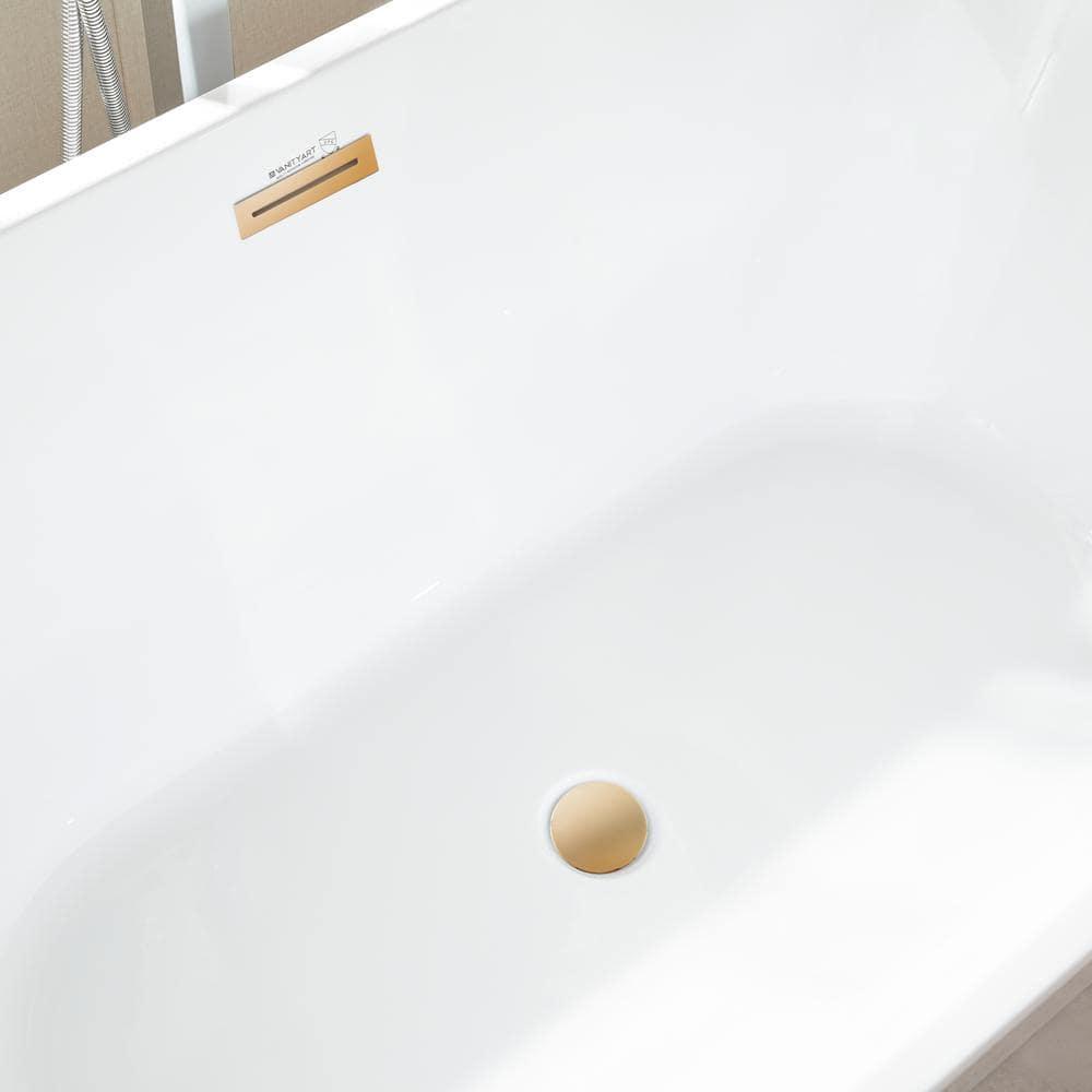 Iris 59" x 30" Freestanding Soaking Acrylic Bathtub