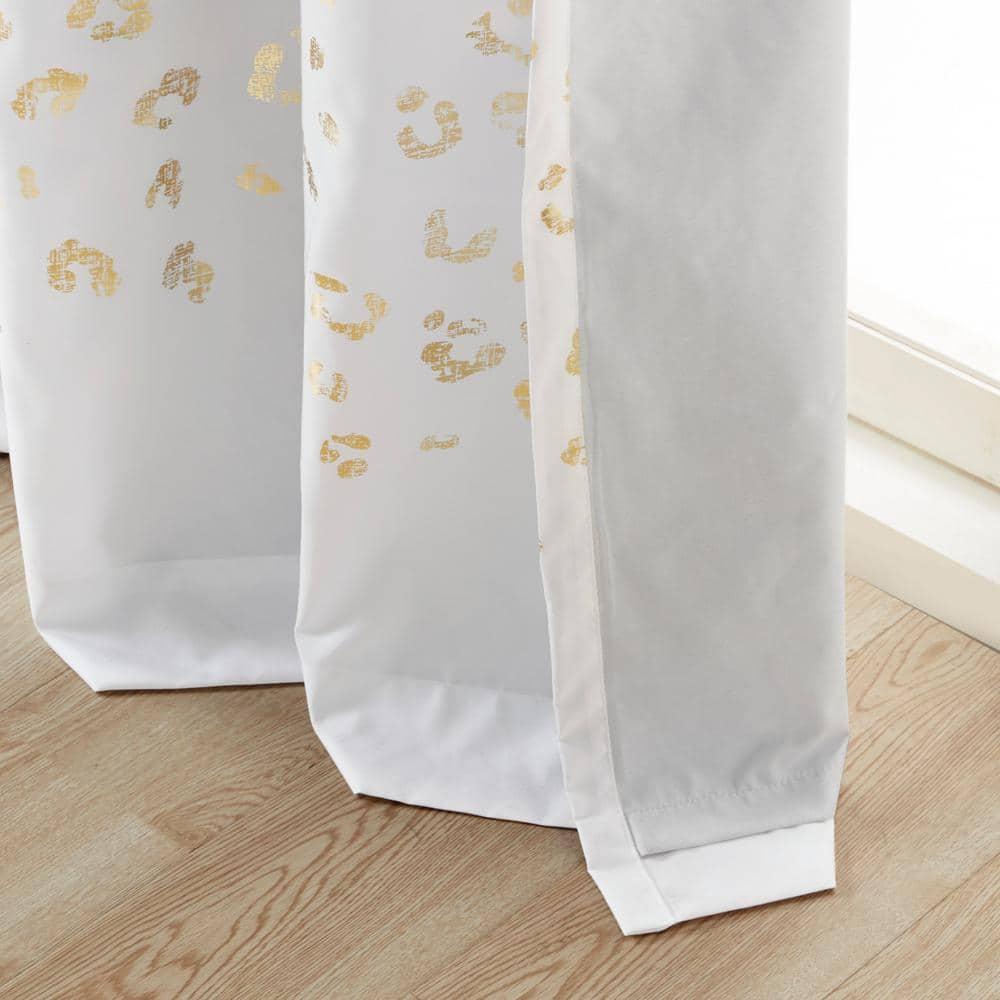 510 Design Lillie Grommet Top Metallic Animal Printed Total Blackout Singel Curtain