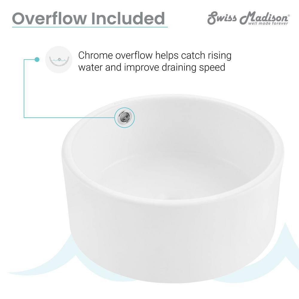 Monaco Round Ceramic Bathroom Vessel Sink