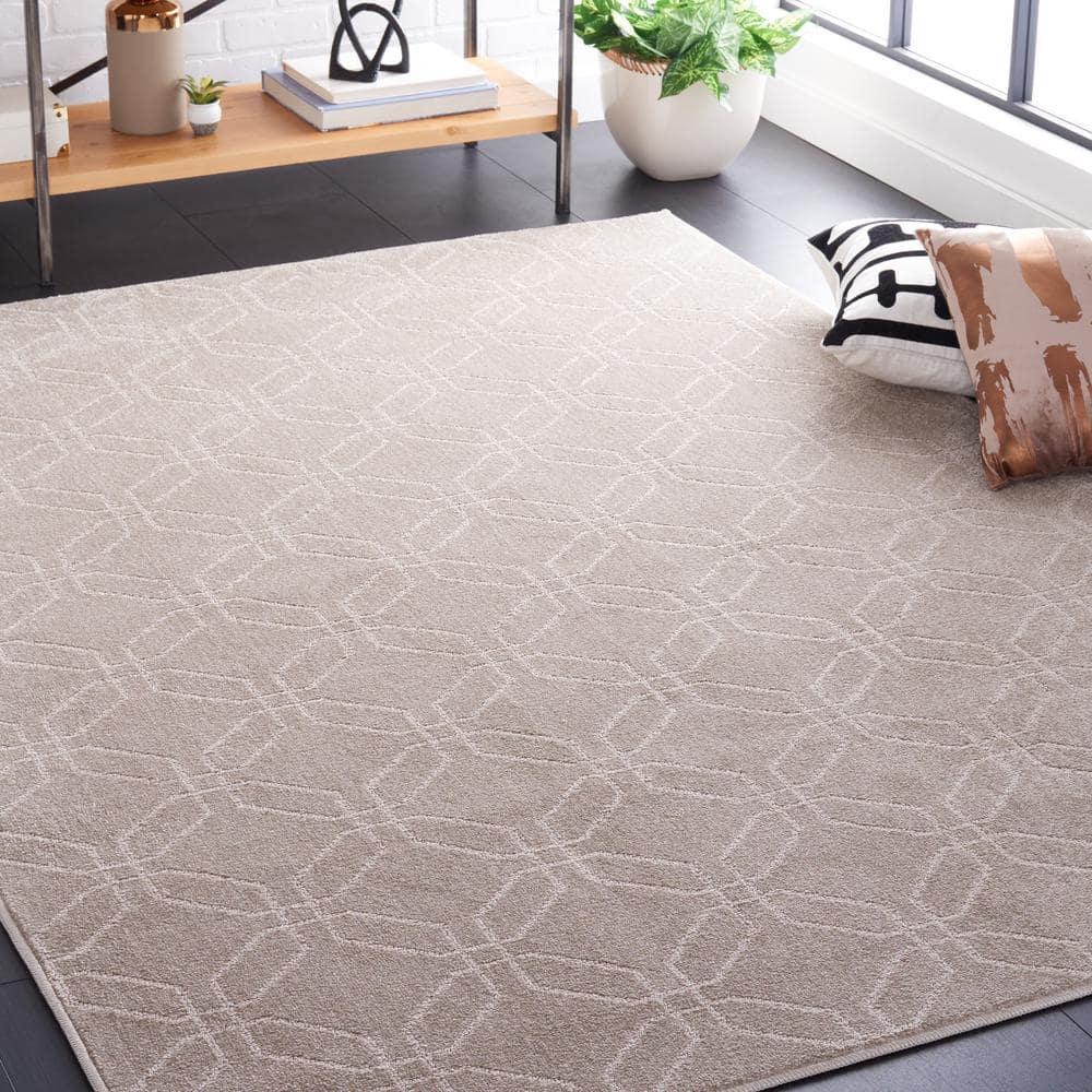 Pattern and Solid PNS406 Power Loomed Area Rug - Beige - 5'3"x7'6" - Safavieh.