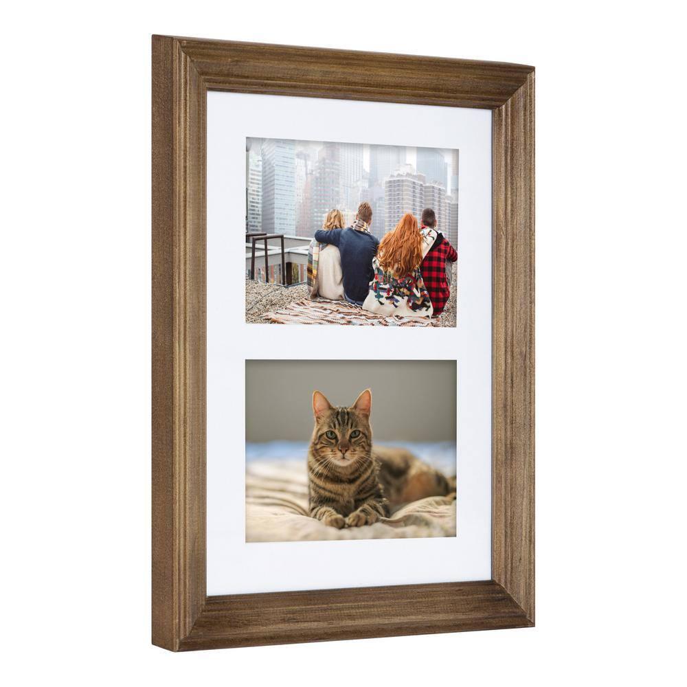 10pc Bordeaux Frame Box Set Natural Rustic/Charcoal Gray - Kate & Laurel All Things Decor: Wall Display, Multi-Size, Wood