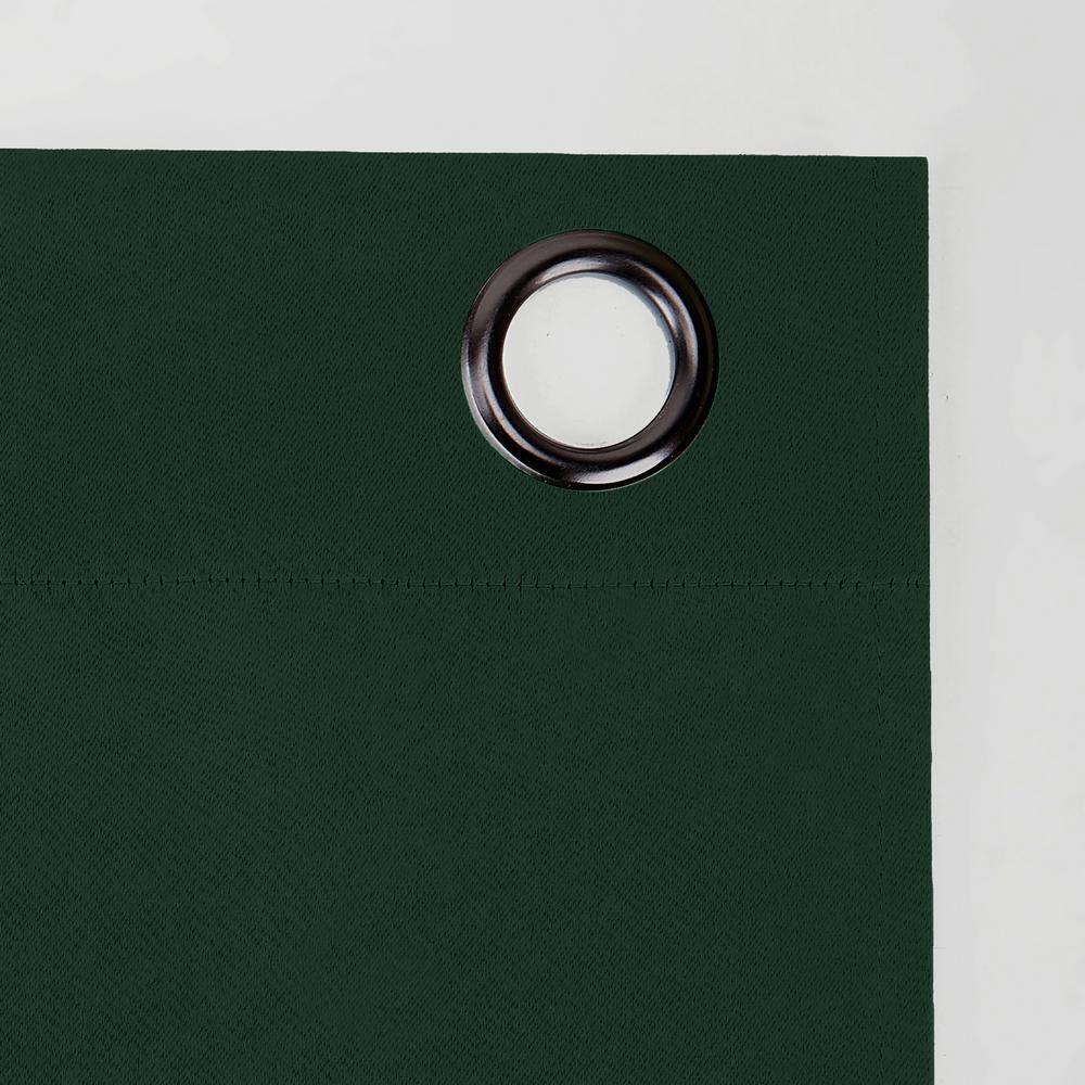 52"x108" Sun Zero Blackout Oslo Theater Grade Grommet Curtain Panel Evergreen: Modern Energy Efficient Noise Reduction