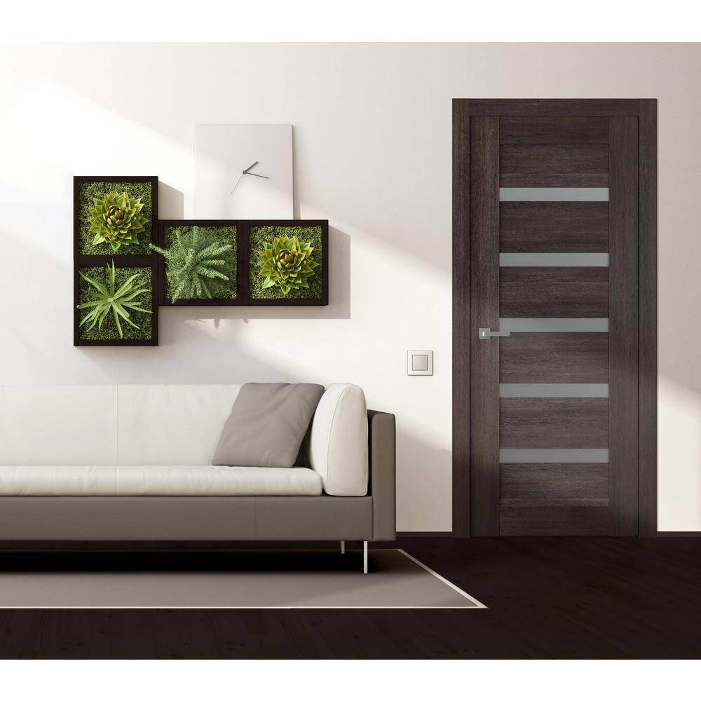 Belldinni Avon 07-04 Solid Manufactured Wood and Glass Paneled Prefinished Standard Door
