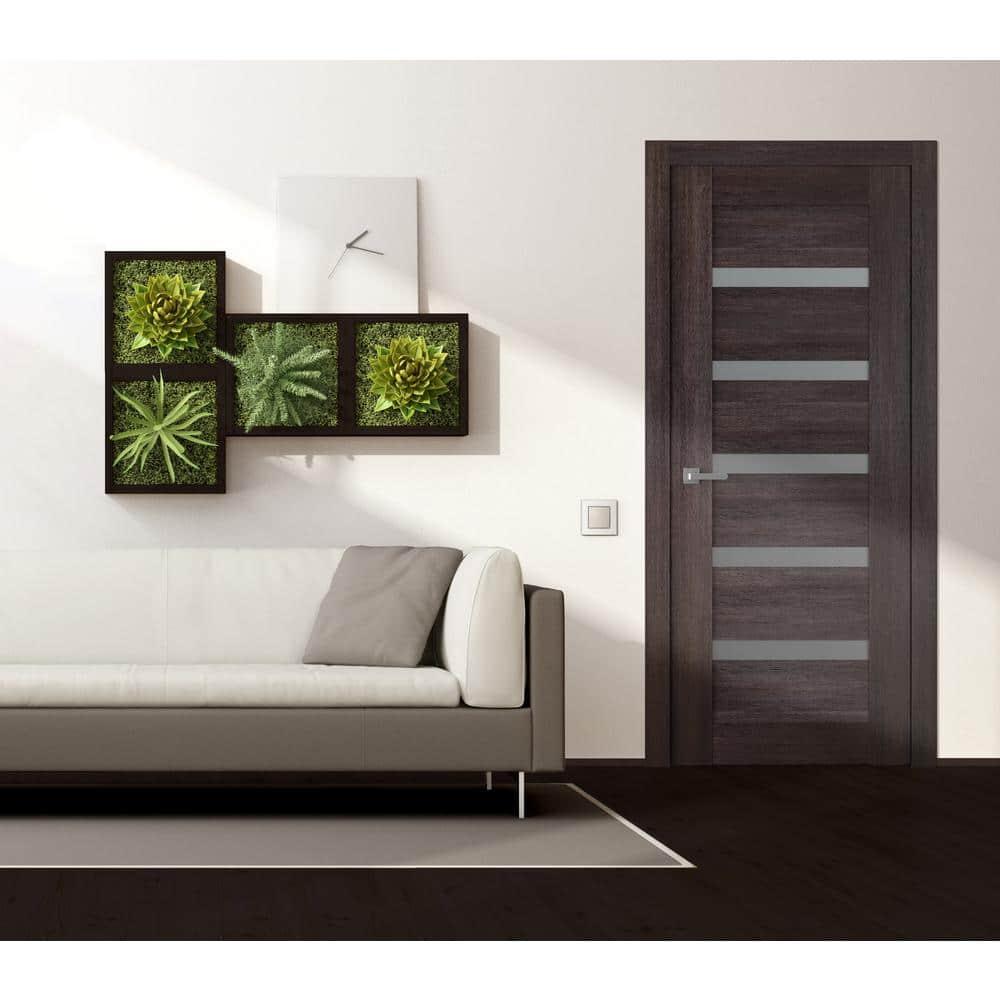Belldinni Avon 07-04 Solid Manufactured Wood and Glass Paneled Prefinished Standard Door