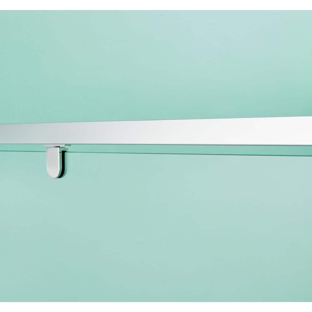 36 in.W - 72 in.H Pivot Shower Door with Clear Glass and Stainless Steel Handle