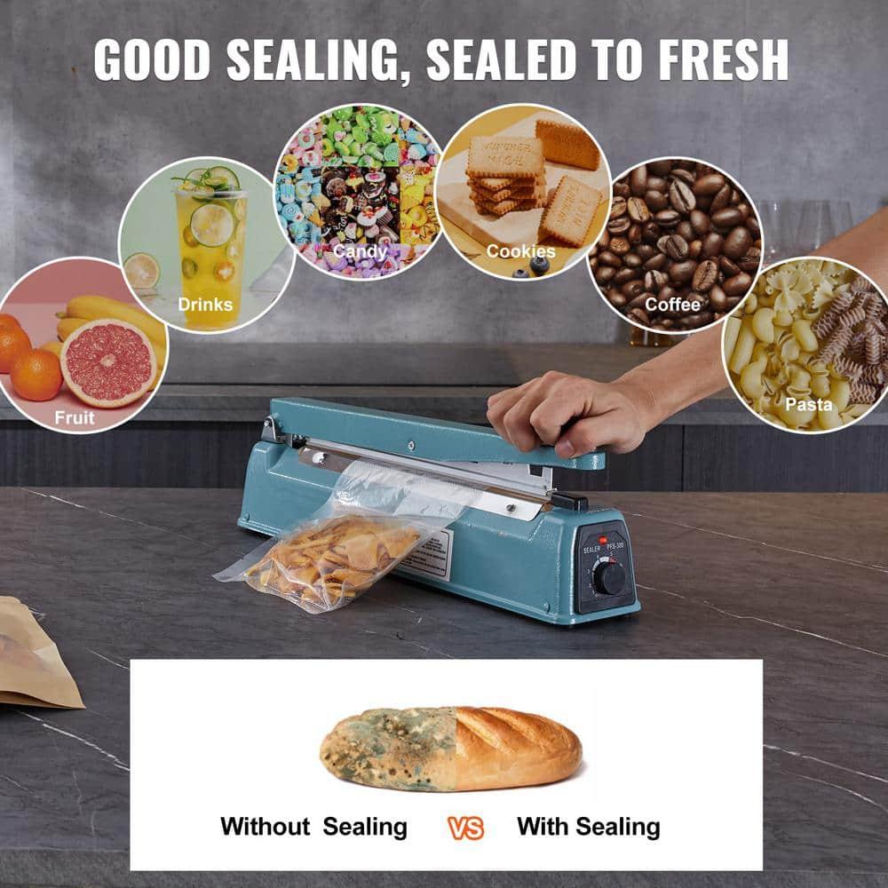 VEVOR VEVOR 12" Iron Hand Impulse Heat Sealer Machine Poly Bag Sealing for Plastic Bag