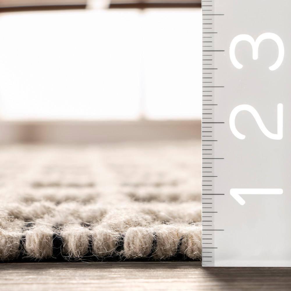Nuloom Parker Check Textured Area Rug, 6' x 9', Ivory