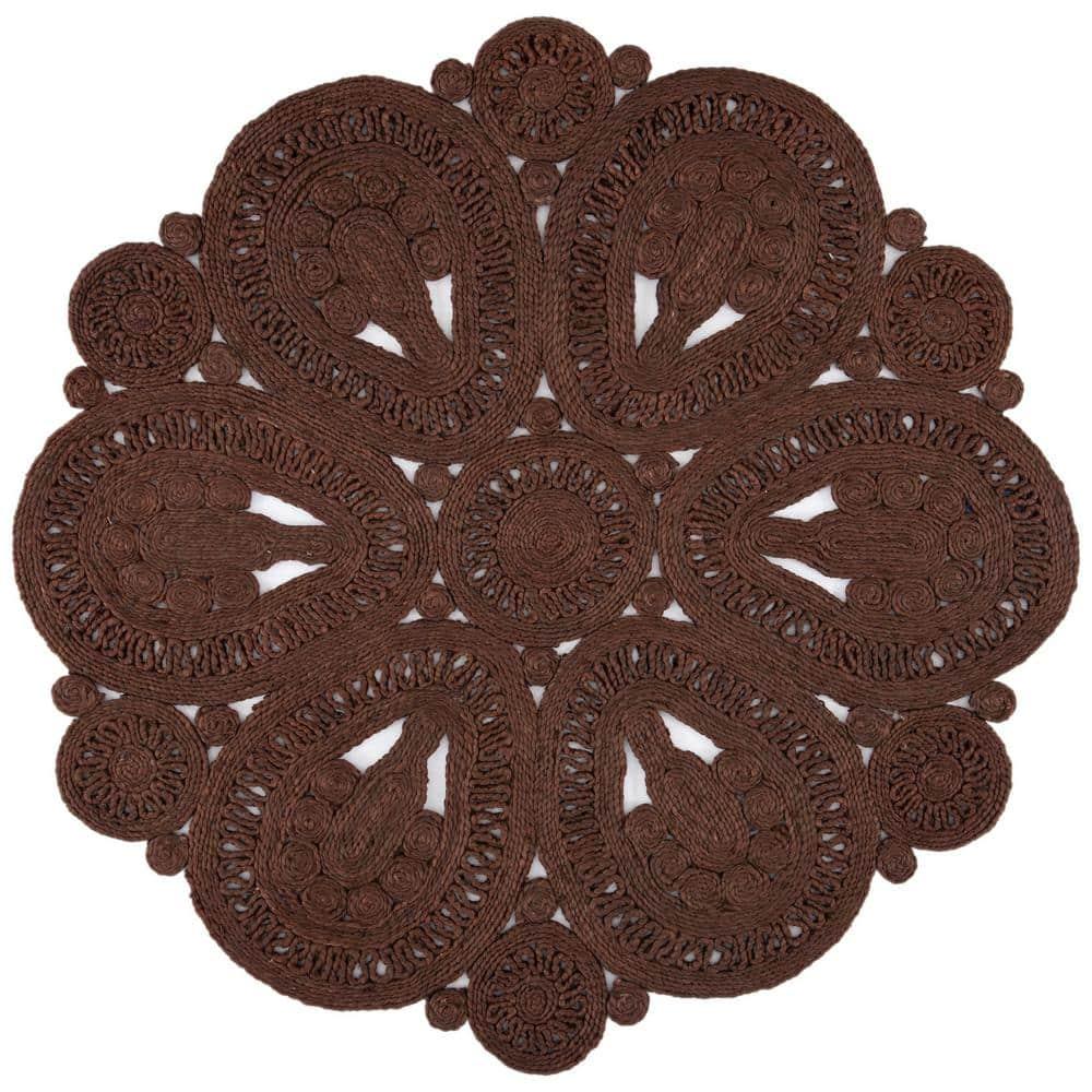 Natural Fiber NF360 Hand Woven Area Rug - Brown - 7' round - Safavieh.