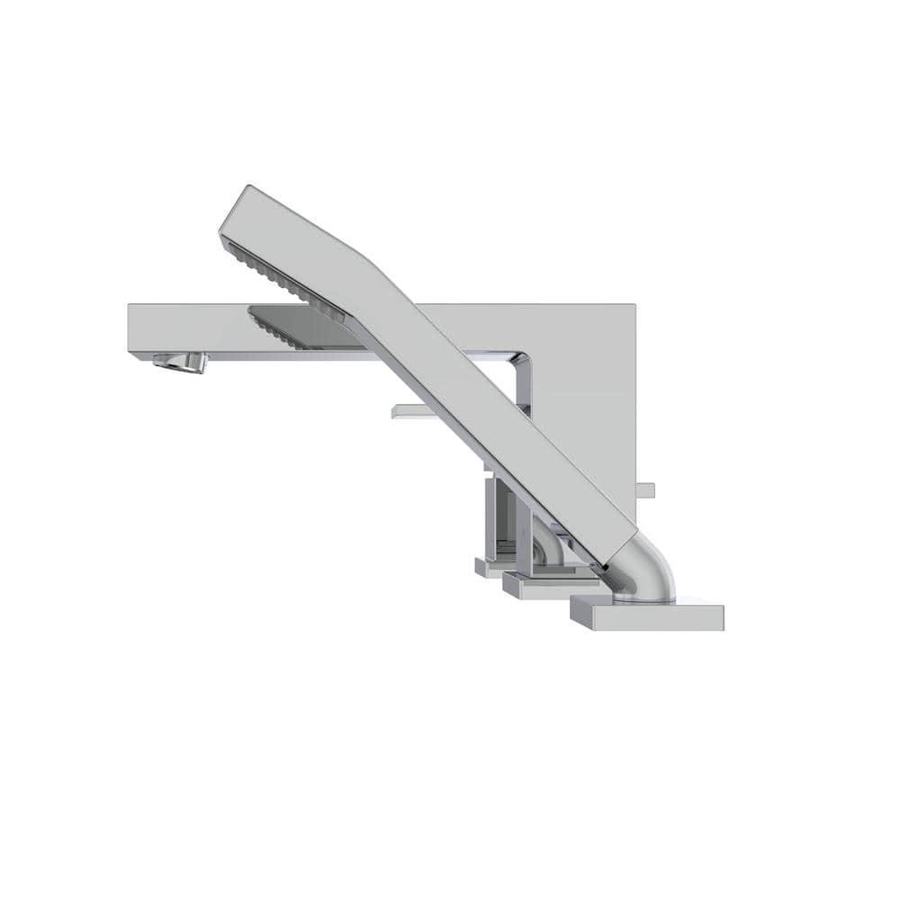 Quadrato Deck Tub Filler with Diverter