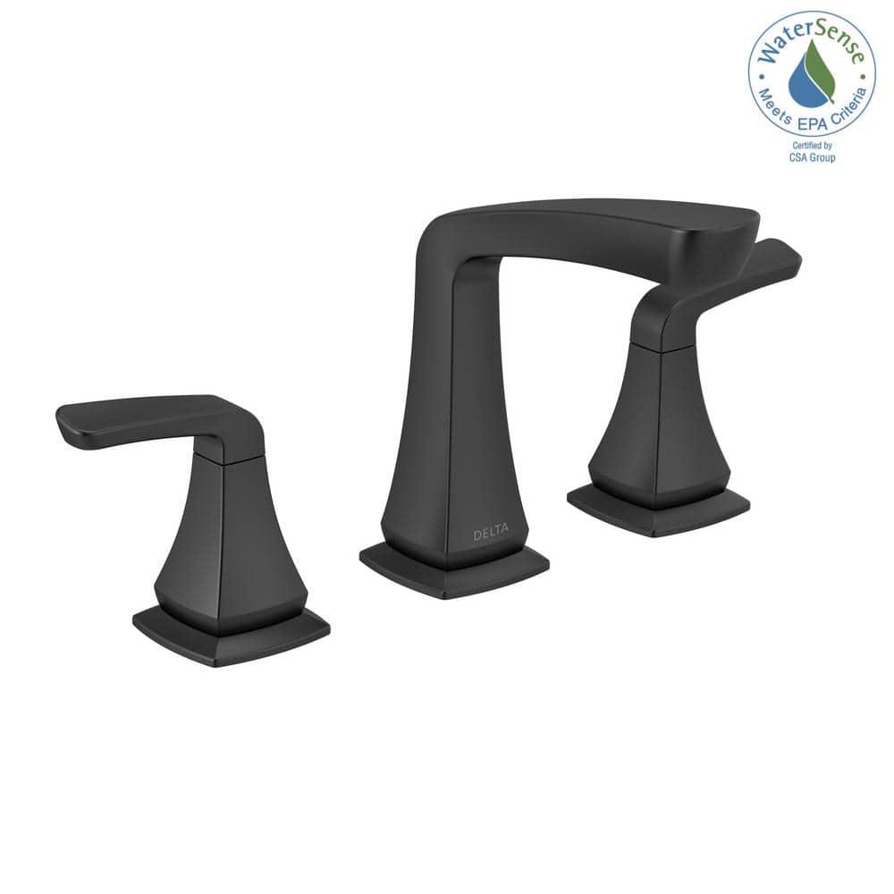 Vesna Widespread Bathroom Faucet 3 Hole, 2-handle Bathroom Sink Faucet with Drain Assembly