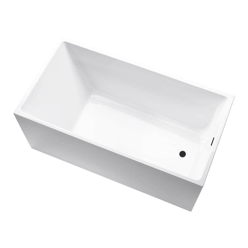 47" x 29" Freestanding Soaking Acrylic Bathtub