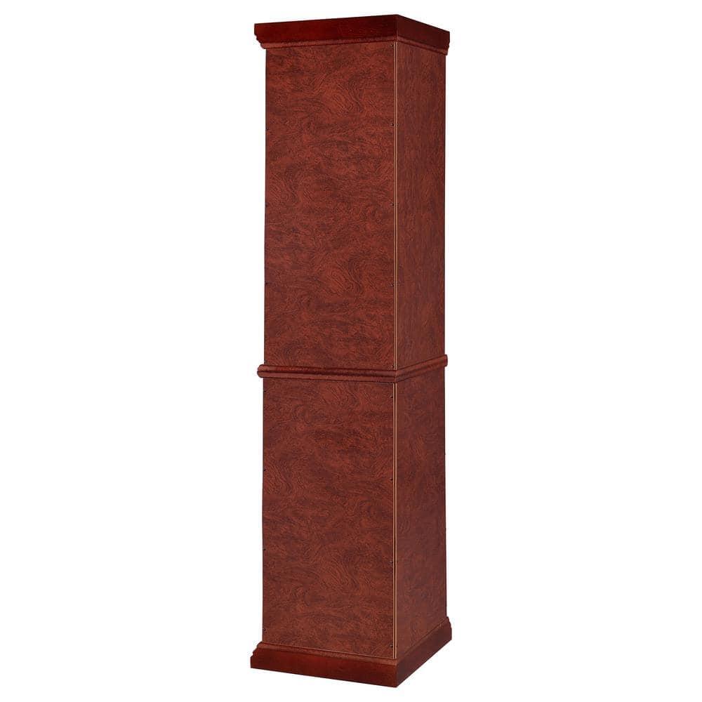 Coaster Appledale Traditional 6 Shelf Corner Curio Cabinet with Glass Doors Medium Brown