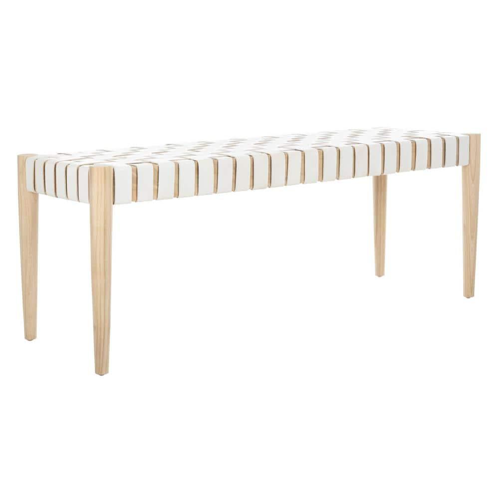 Orin 47" Woven Leather Bench