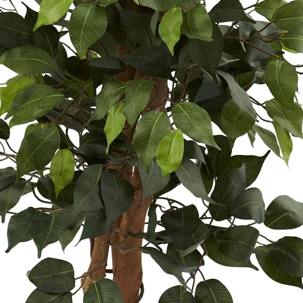 Nearly Natural 44-in Ficus Tree with Decorative Planter