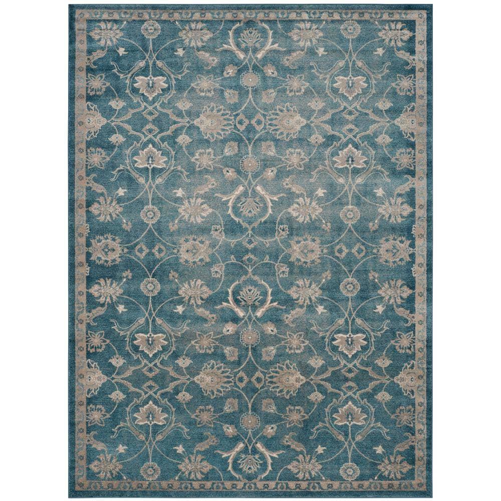 Sofia SOF386 Power Loomed Area Rug - Blue/Beige - 8'x11' - Safavieh.