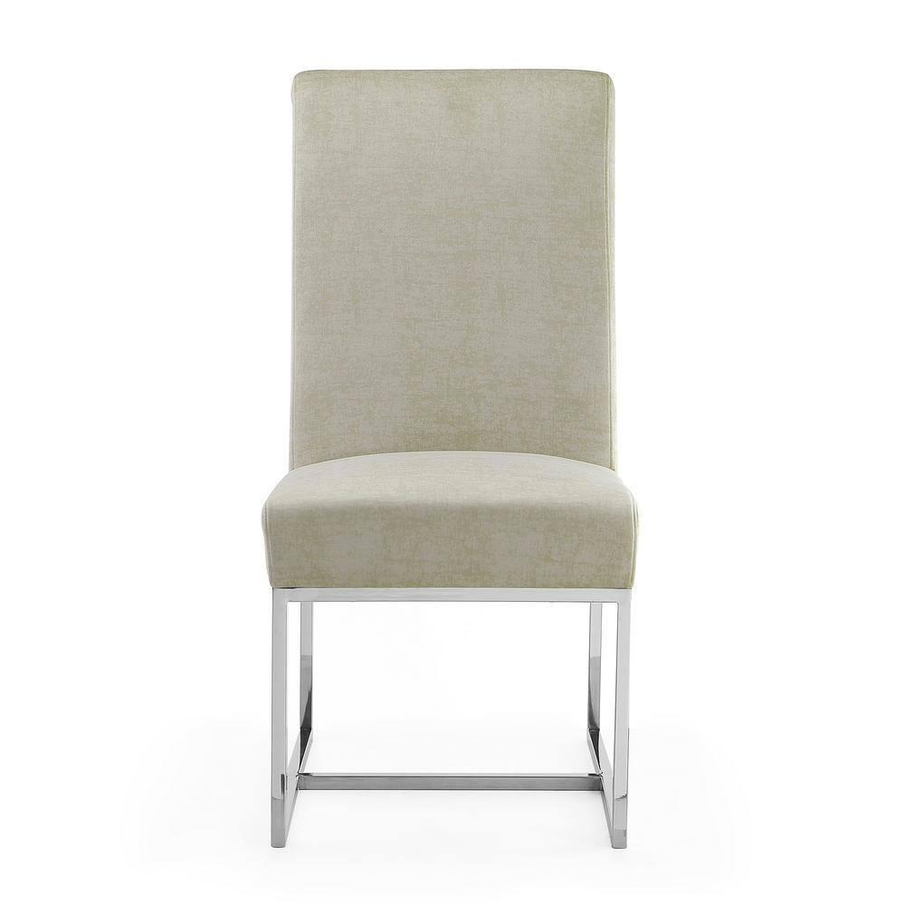 Hillegas Velvet Upholstered Metal Side Chair