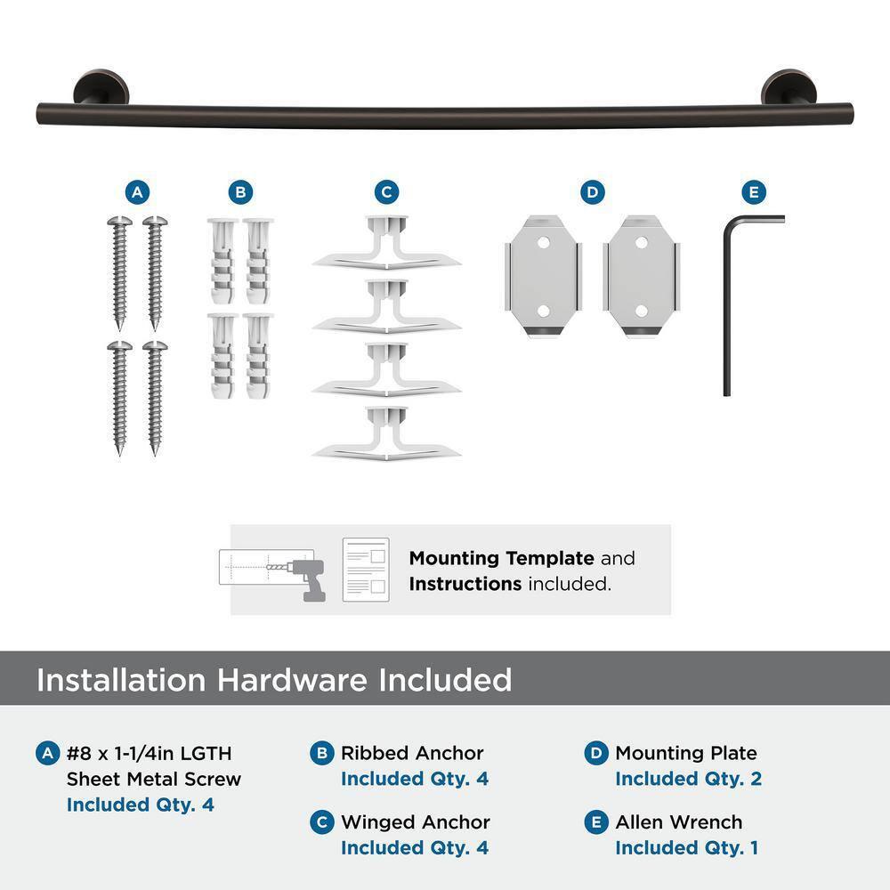 Arrondi™ 27" Wall Mounted Towel Bar