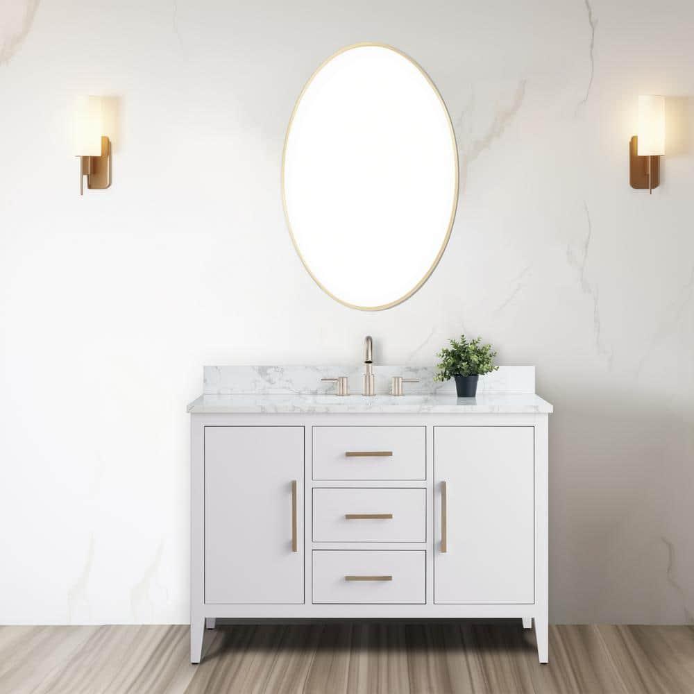 48'' Single Bathroom Vanity with Engineered Marble Top
