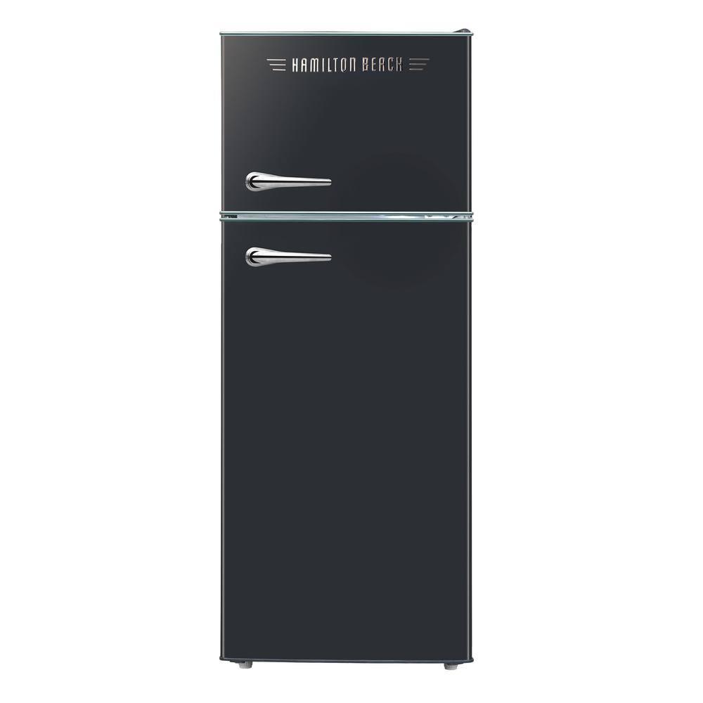 Hamilton Beach 7.5 Cu. Ft. Retro Top Freezer Refrigerator, Black