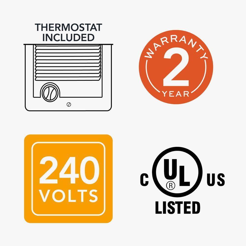 Cadet Cadet Com-Pak Plus Series Electric Wall Mounted Space Heater with Adjustable Thermostat