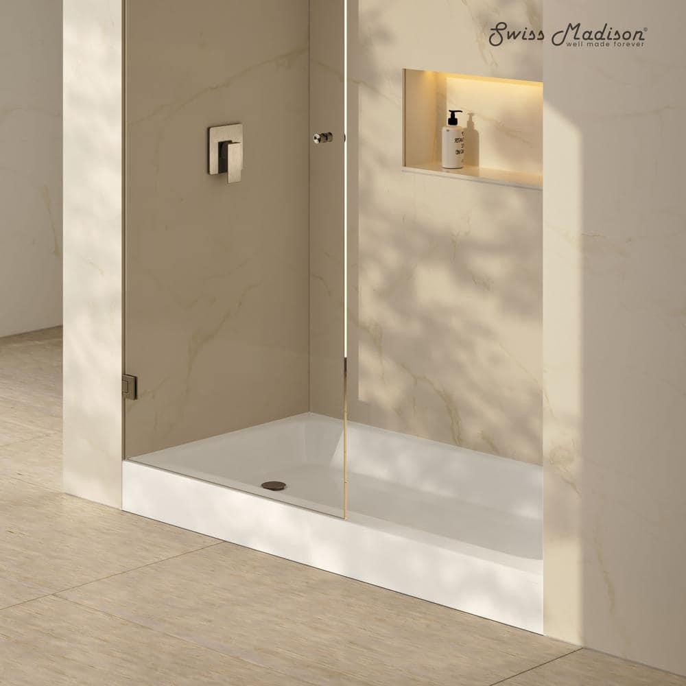 Voltaire 60 X 30 Shower Pan Base With Left Drain In Glossy
