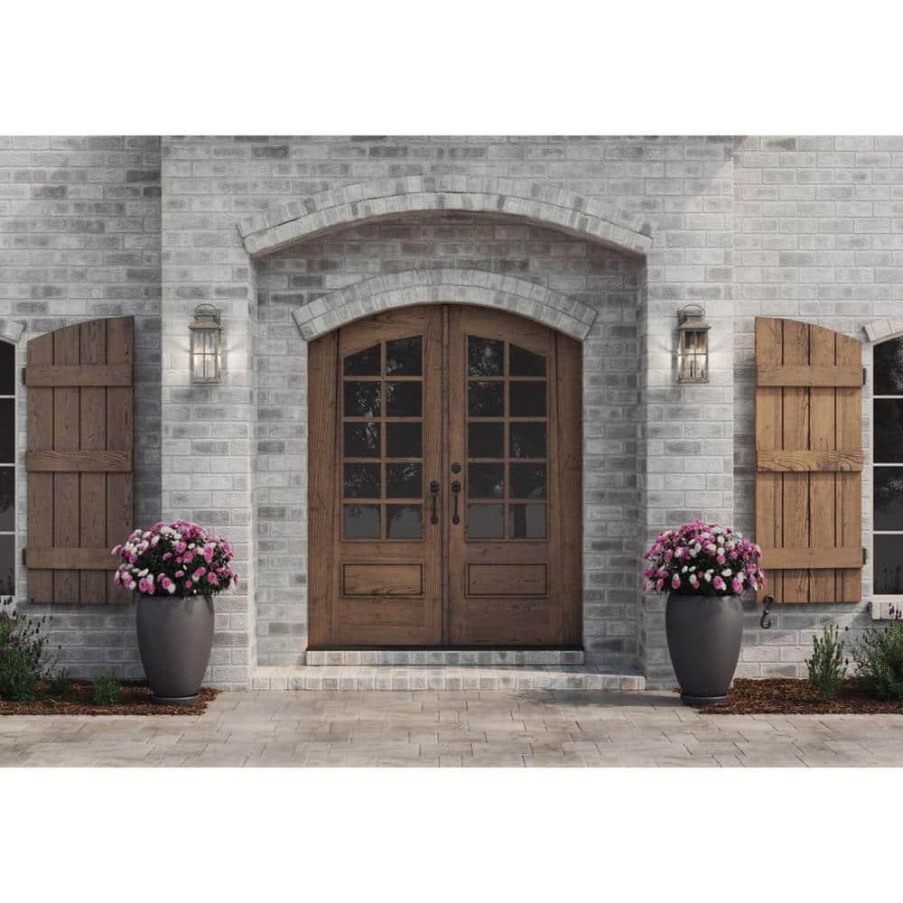 Progress Lighting Williamston 1-Light Antique Pewter Outdoor Wall Lantern with Clear Glass