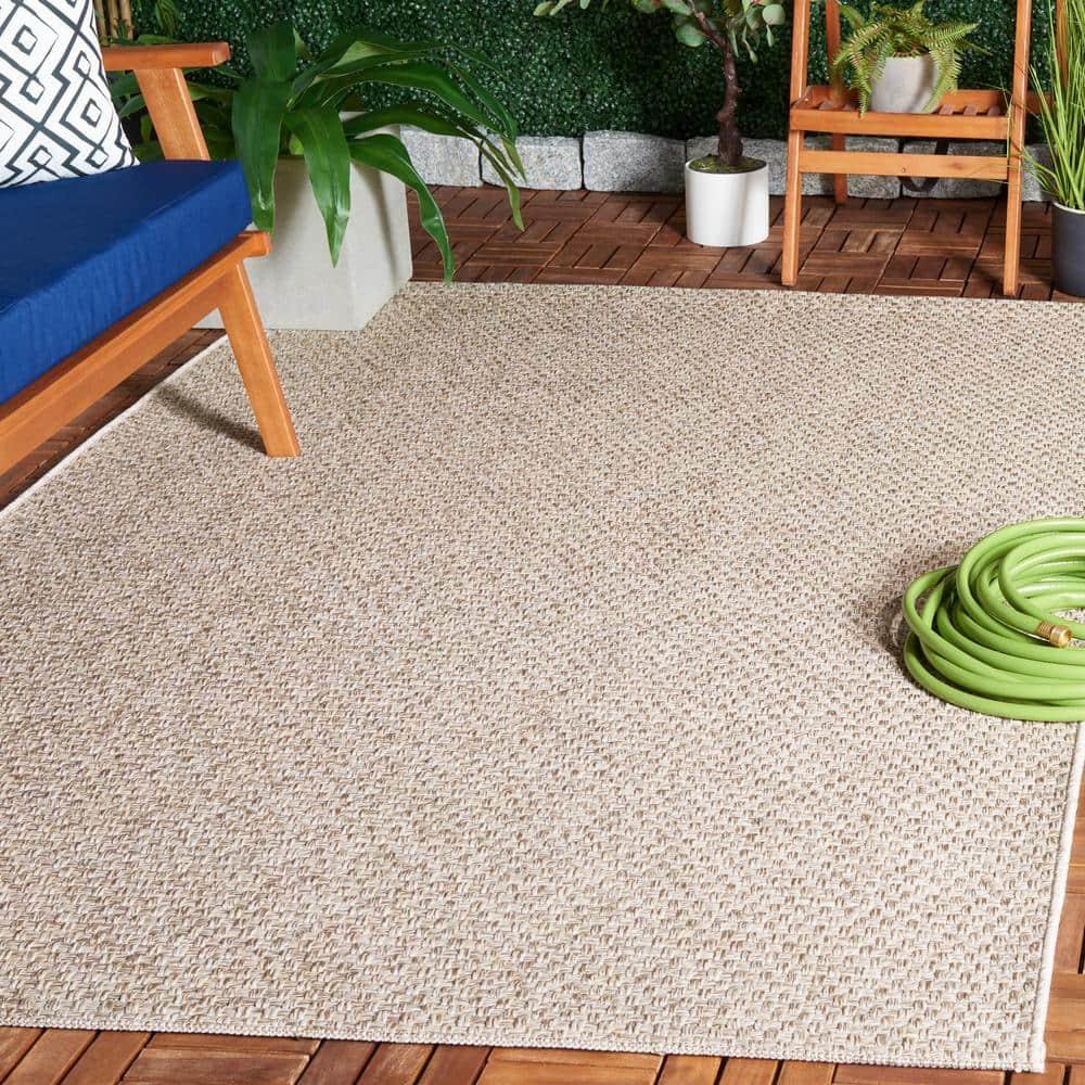 Sisal All-Weather SAW460 Power Loomed Indoor and Outdoor Area Rug - Beige - 4'x6' - Safavieh.