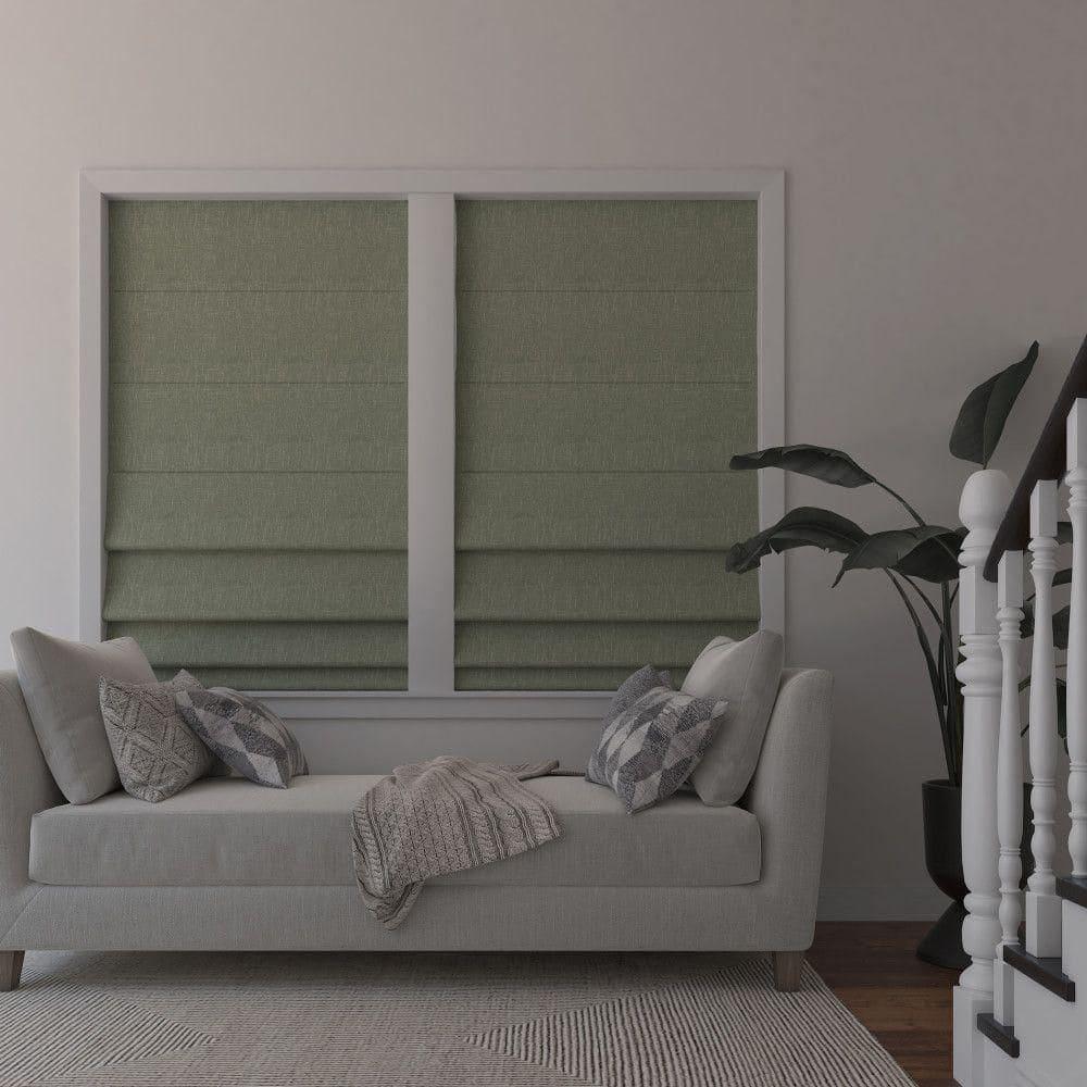 Sun Zero Pryer Textured 100% Blackout Cordless Roman Shade