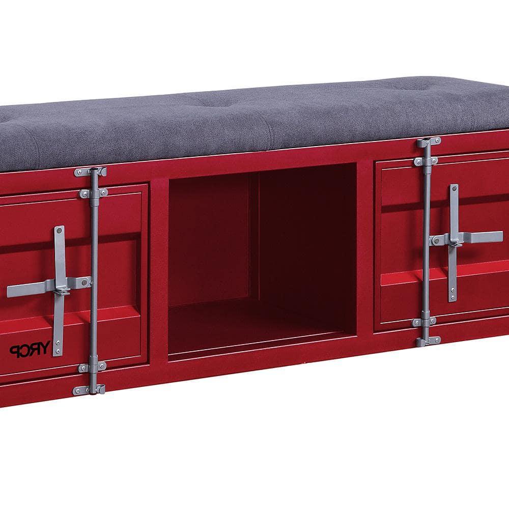 Acme Cargo Fabric Upholstered Storage Bench