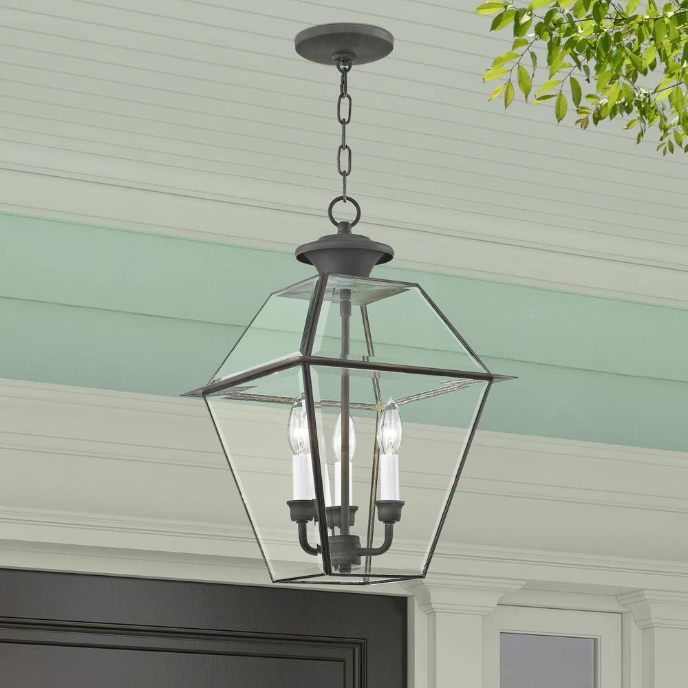 Livex Lighting Westover 3 Light Outdoor Chain Lantern