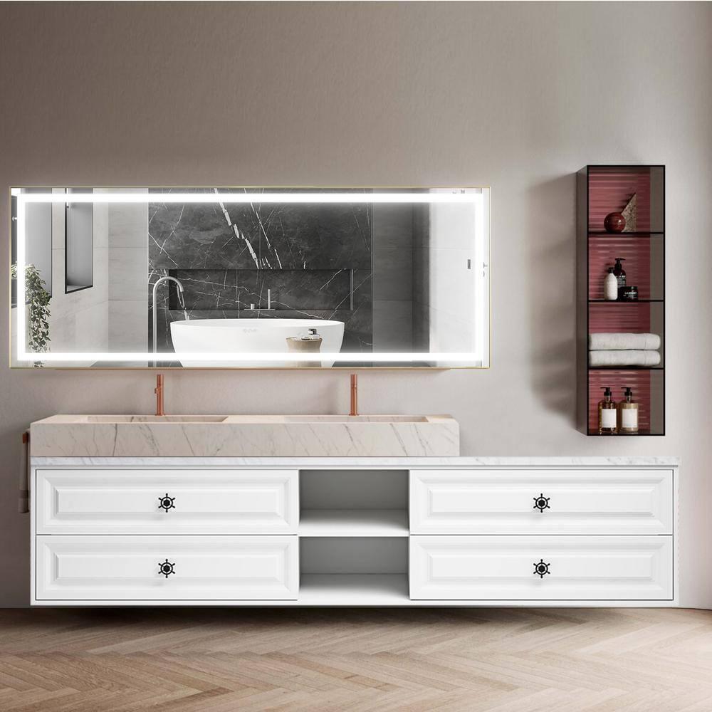 AMANI Eleen 96 In. W X 23 In. D X 22 In. H Bath Vanity Cabinet Without Top